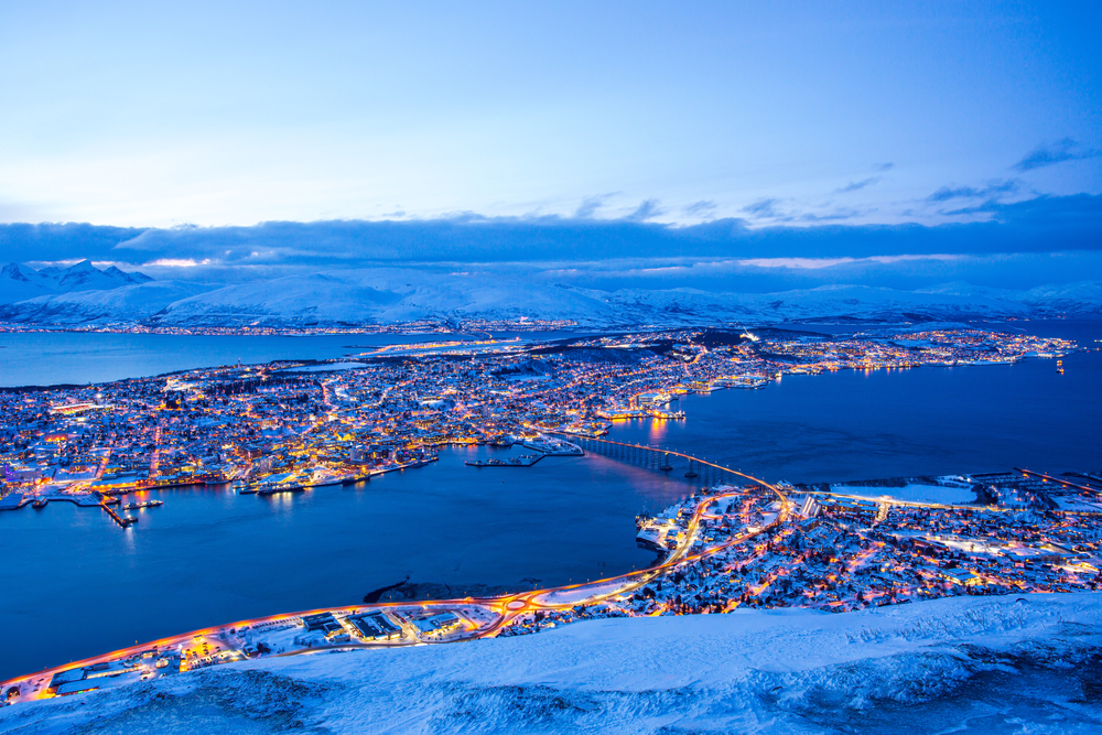 Aerial view of Tromsø
